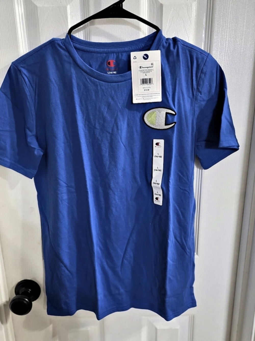 Champion C926SK7003-BOY-L Boys Blue Short Sleeve Tee NWT